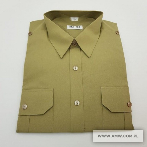 KOSZULO - BLUZA KHAKI Z KR.RĘKAWEM 
